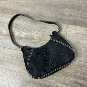 Y2K black leather Liz Claiborne bag